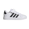 Adidas Grand Court 2.0 EL K shoes for kids with eco-friendly recycled synthetic leather upper and elastic laces