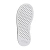 Adidas Grand Court 2.0 EL K shoes with eco-friendly synthetic leather upper and adjustable elastic laces for kids