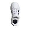 Adidas Grand Court 2.0 EL K shoes with recycled synthetic leather and elastic laces for kids