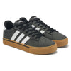 Adidas Men's Daily 4.0 Sneaker in black white gum with canvas upper and iconic three stripes